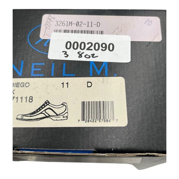 Neil M Mens Lace Up Shoes San Diego 11D Black Leather Comfort Quality NIB main image 9